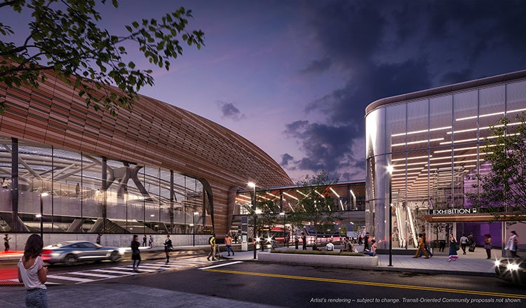 Ontario Line Exhibition Station conceptual rendering
