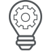 Light Bulb and Gear icon