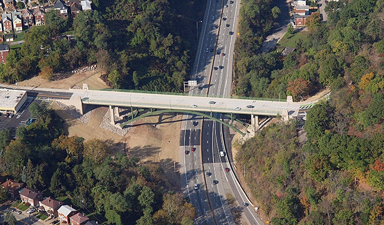 Aerial of Greenfield Bridge