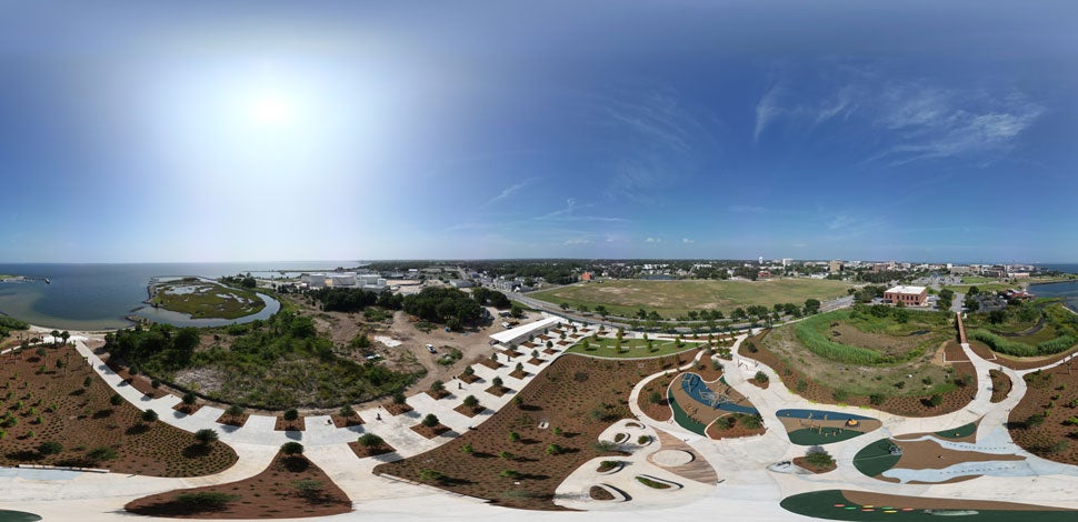 Panoramic view of a park 