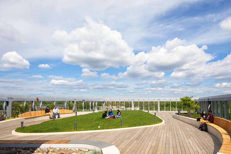 Brendan Iribe Center rooftop park 