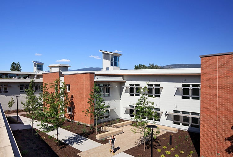 The site for the Jim Pattison Centre was selected to minimize the need for additional hardscape and maximize the opportunity to protect and restore native vegetation. 