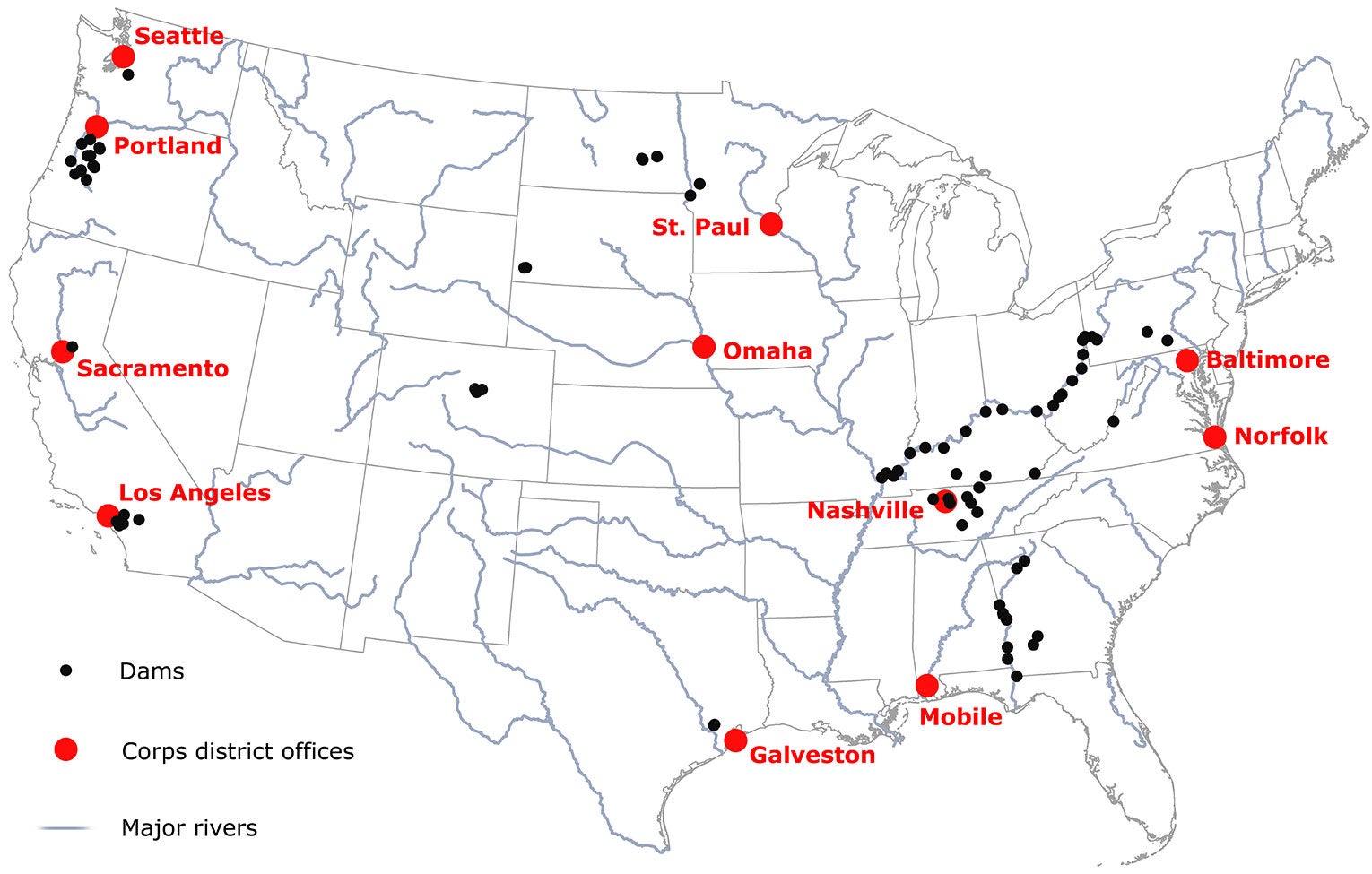 CWMS Map | Accelerated Corps Water Management System Deployment Campaign