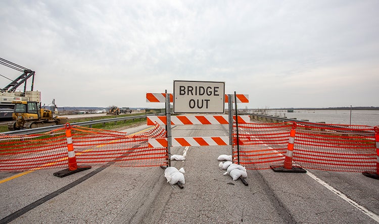 Iowa 2019 flooding bridge out