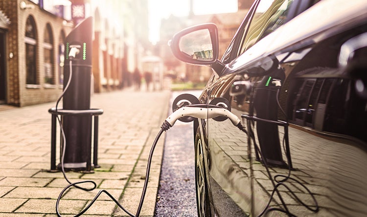 black car charging