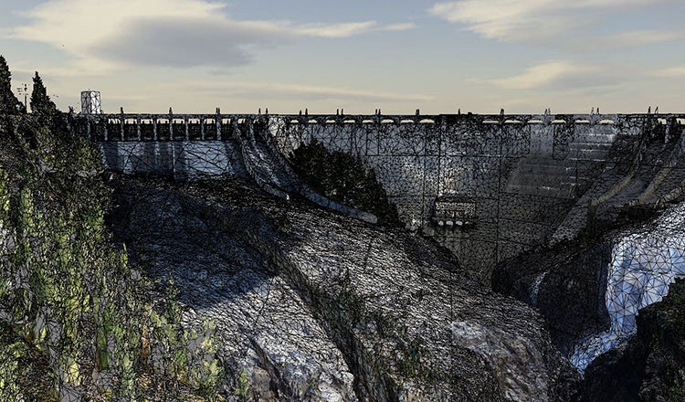 3D Reality Mesh Model Diablo Dam 