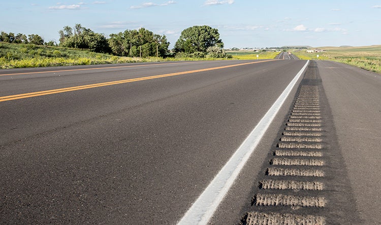 rumble strips rural road