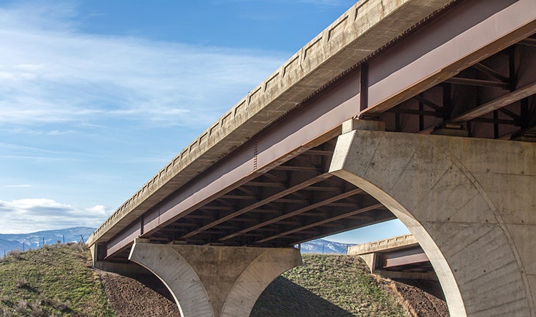 steel bridge underside