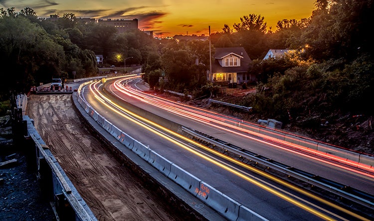 I-40 business night lights