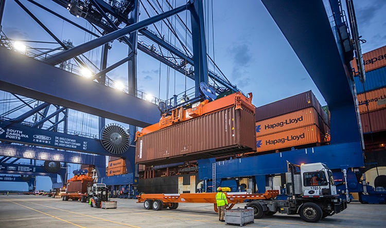 hugh leatherman terminal container offloading