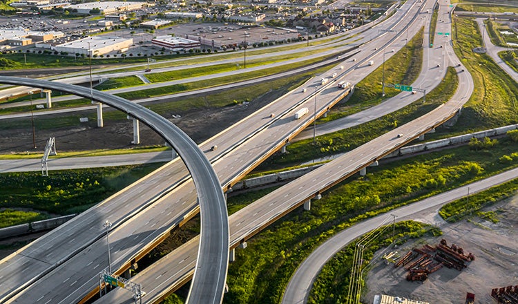 Council Bluffs Interstate System aerial