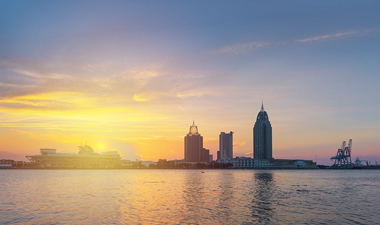 Mobile Alabama skyline