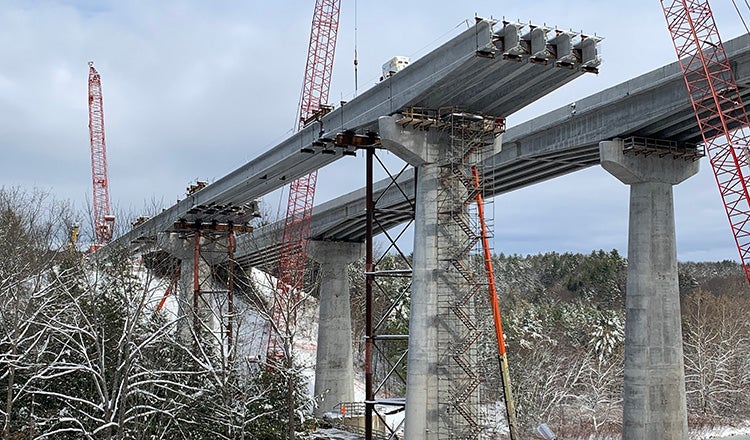 Rockingham I-91 bridges winter construction