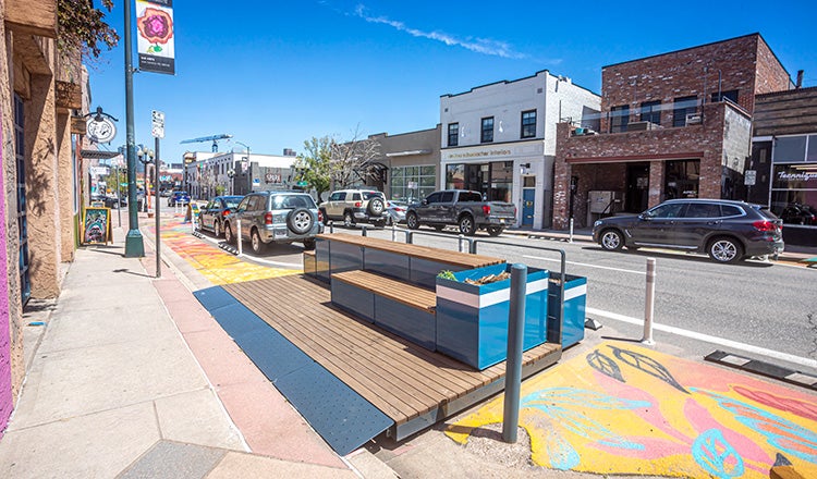 santa fe drive complete streets bench