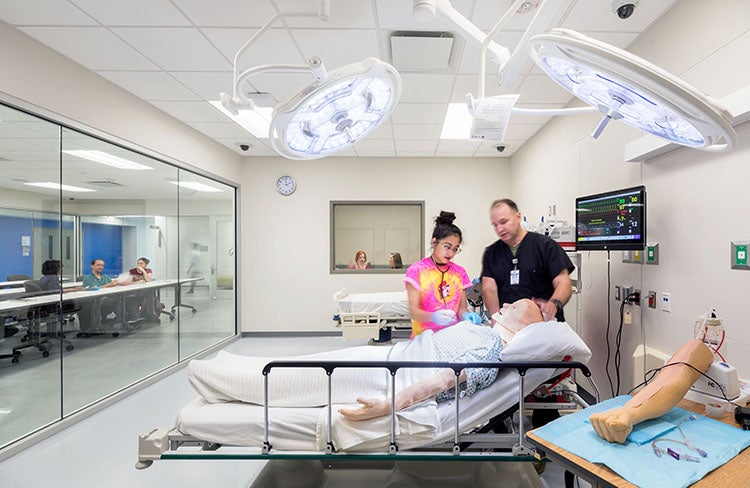 Houston Community College Coleman College patient room simulation