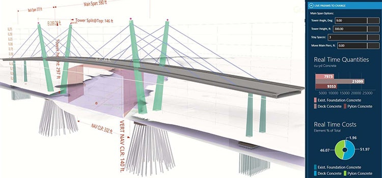parametric bridge design software example