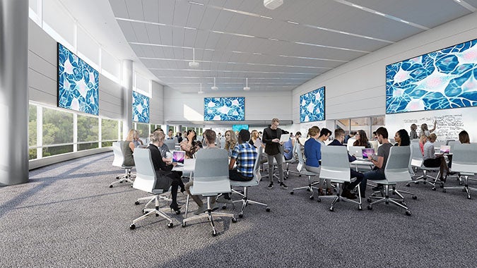 Team-based learning classroom provide more space for active learning. 