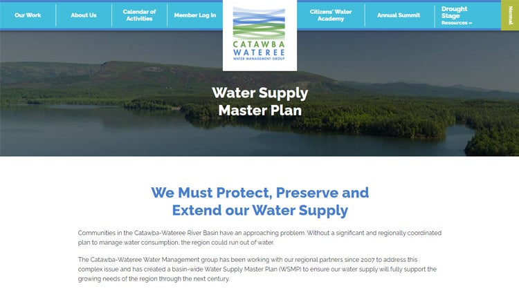 Catawba-Wateree Water Management Group Water Supply Master Plan