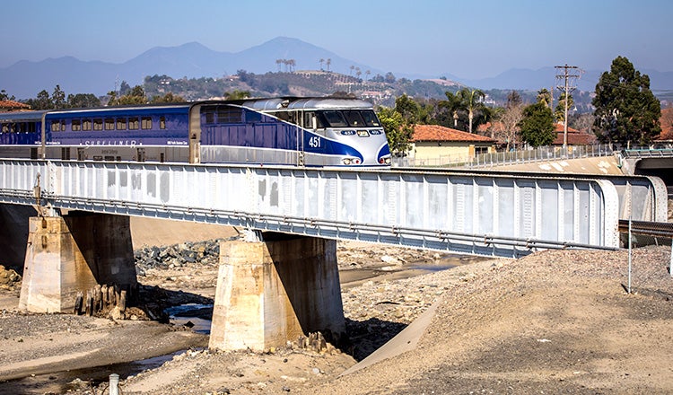 train crossing bridge