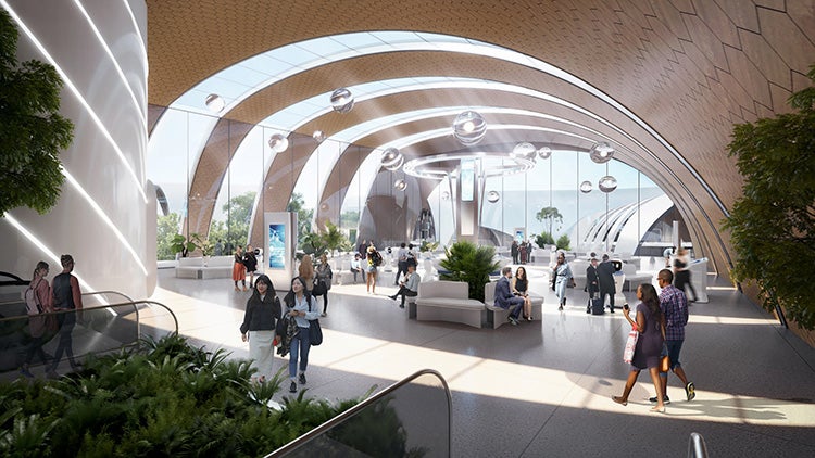 terminal waiting room rendering