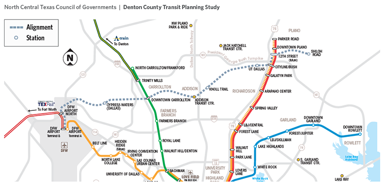 Map of DART's planned Silver Line