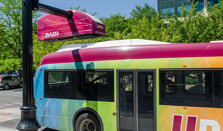 Bus charging station