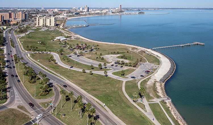 Cole Park seawall Corpus Christi