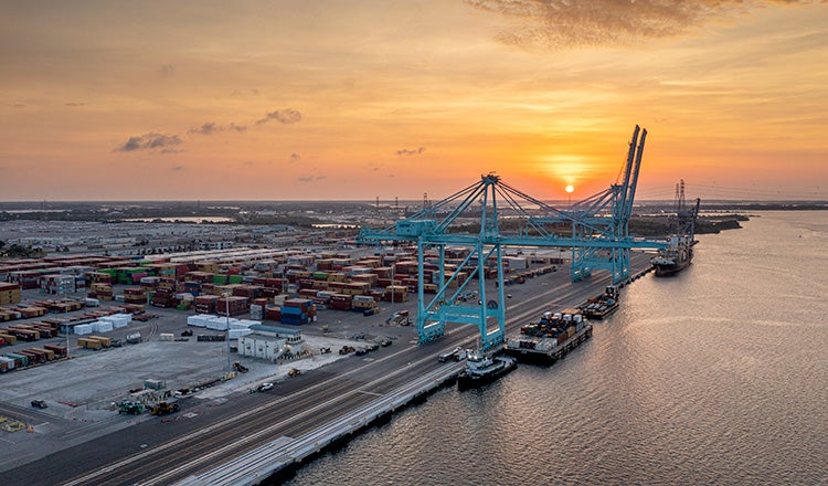 bulkhead seawall at Port of Jacksonville