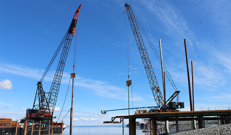 Port of Alaska cranes