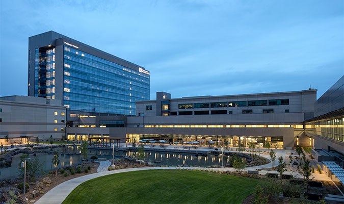 Intermountain Utah Valley Hospital Exterior Night