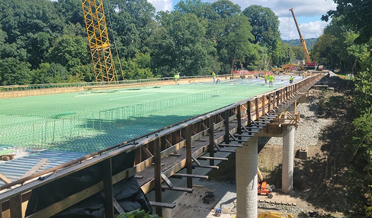 construction on Fern Hollow bridge