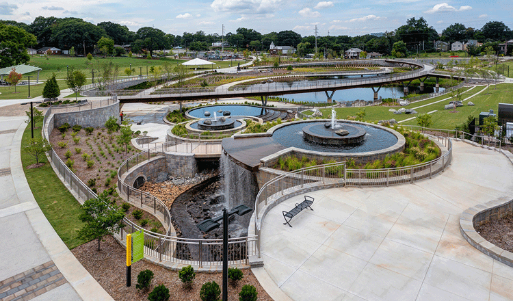 Rodney Cook Sr. Park Aerial Fountains