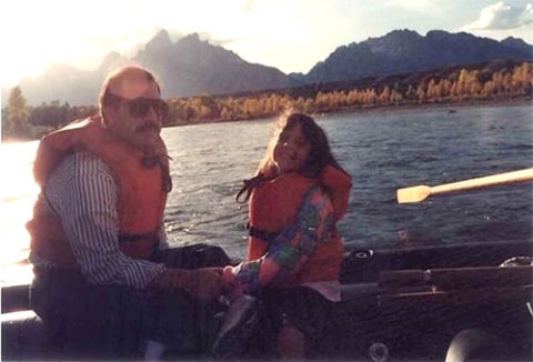 Alito as a child on boat with father