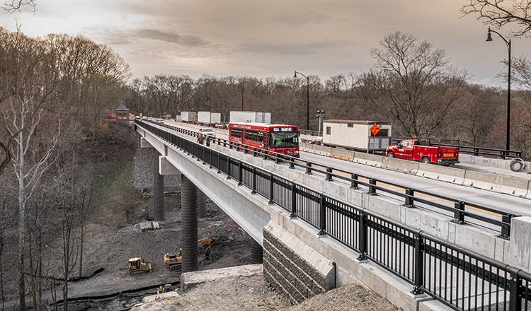 traffic on the Fern Hollow bridge