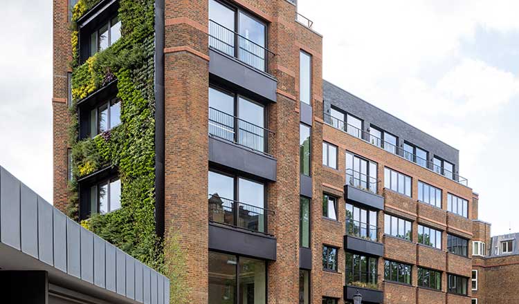 Exterior of Holbein Gardens, London. Photo taken from Street Level.