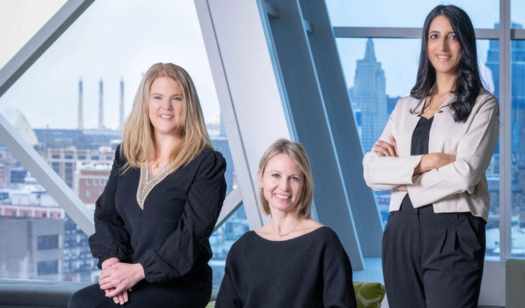 Left to right: Erin Fogarty, Jacqueline Foy, Niyanta Gopal