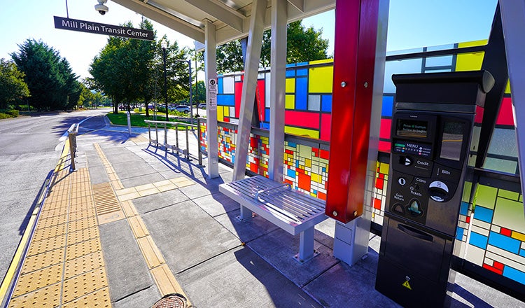 Mill Plain BRT station interior