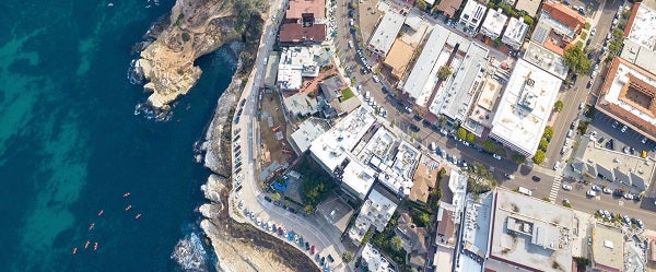 Aerial of San Diego's coastline