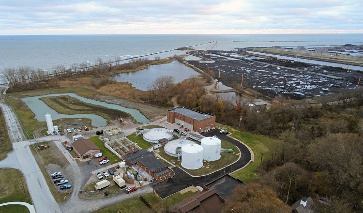 Aerial of the Ashtabula Water Treatment Plant