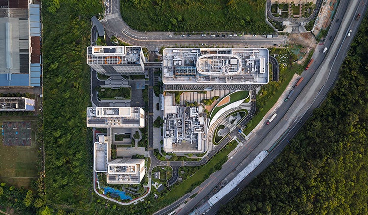 Guanzhou R&F International Hospital from above