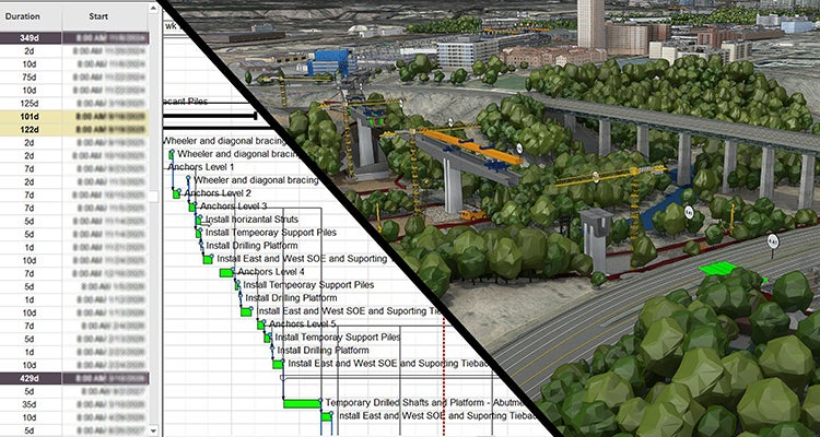 construction schedule phasing diagram