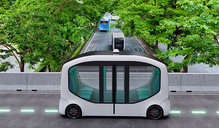 Autonomous Shuttle Rendering