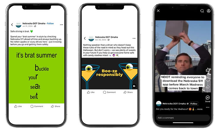social media post in phone graphic