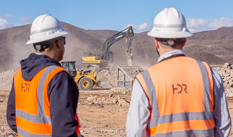 construction management professionals at project site