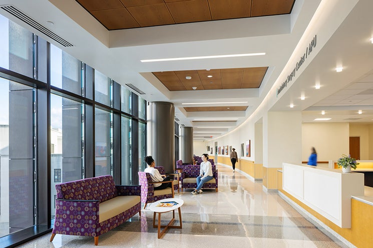 lobby area with seating and ample daylight