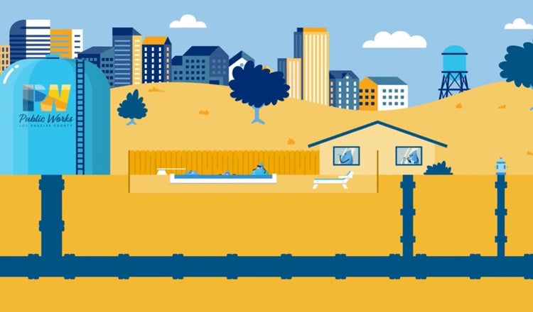 Screenshot of the LACPW Waterworks Districts Educational Video