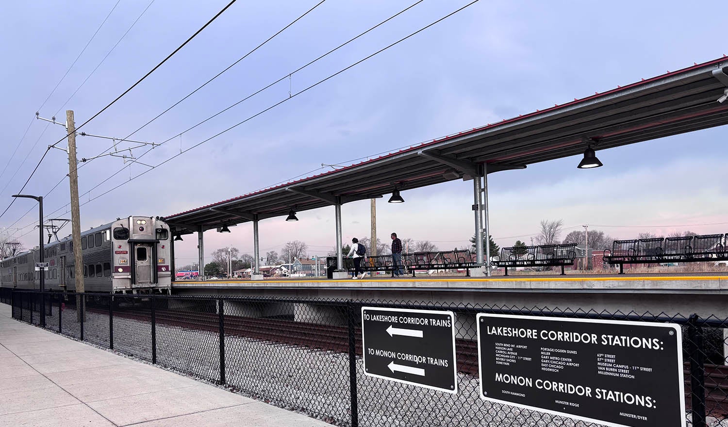 commuter train stopped at platform