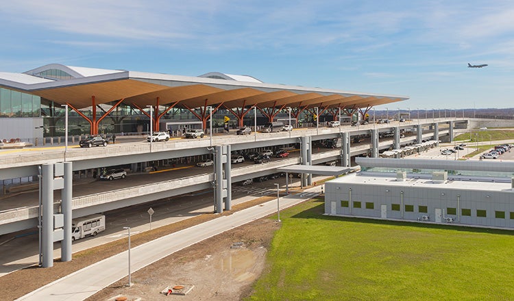 pittsburgh airport terminal front bridge
