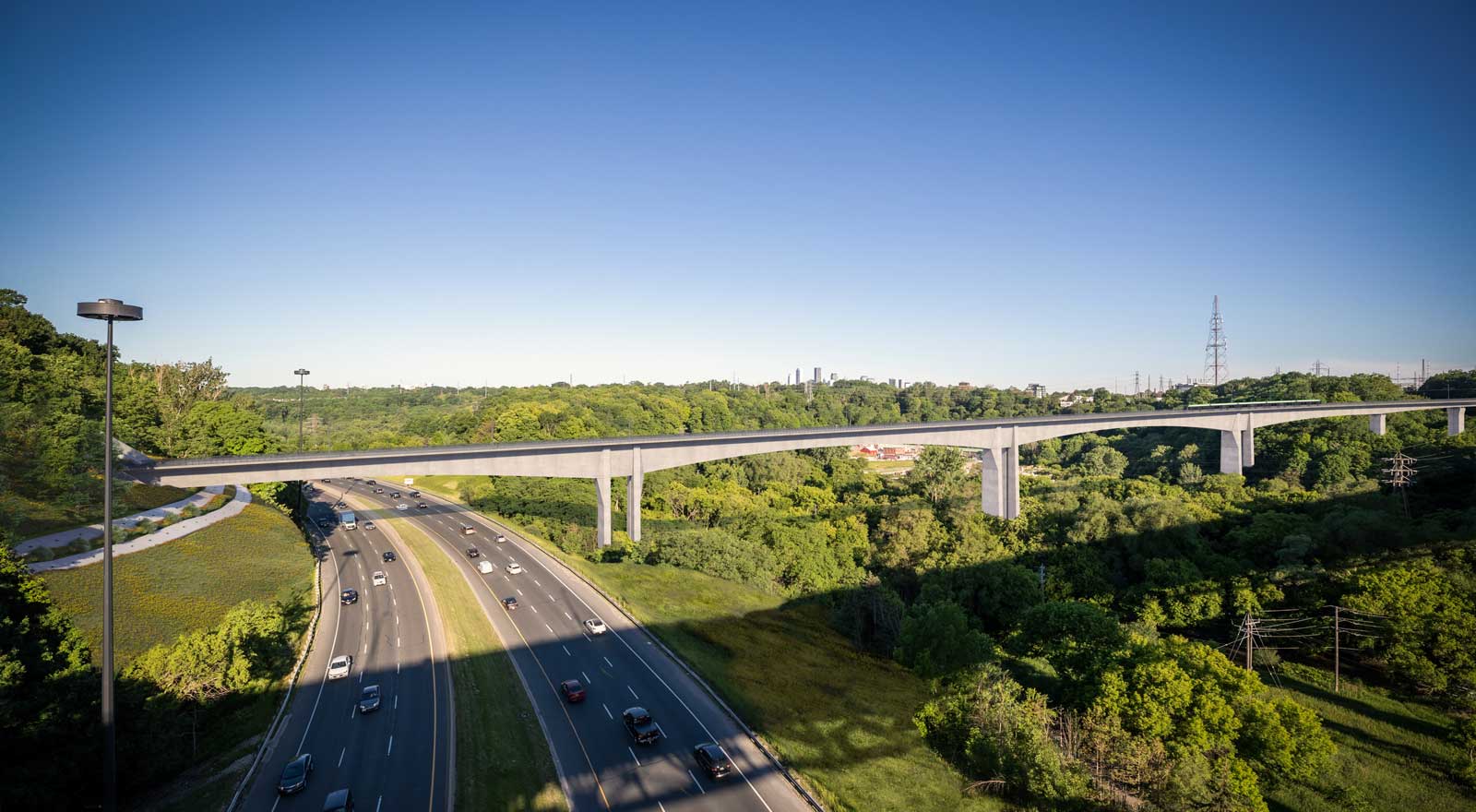 Don Valley Crossing spanning over the Don Valley Parkway concept