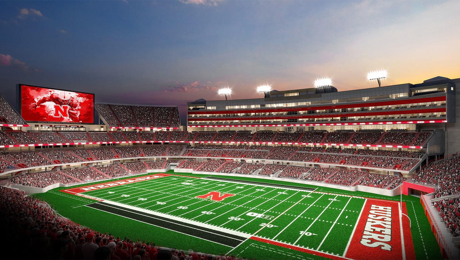 University of Nebraska-Lincoln Memorial Stadium Southwest View